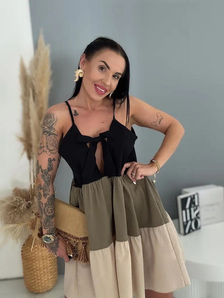 Dámske jednodielne šaty na ramienka STRAPPY - next