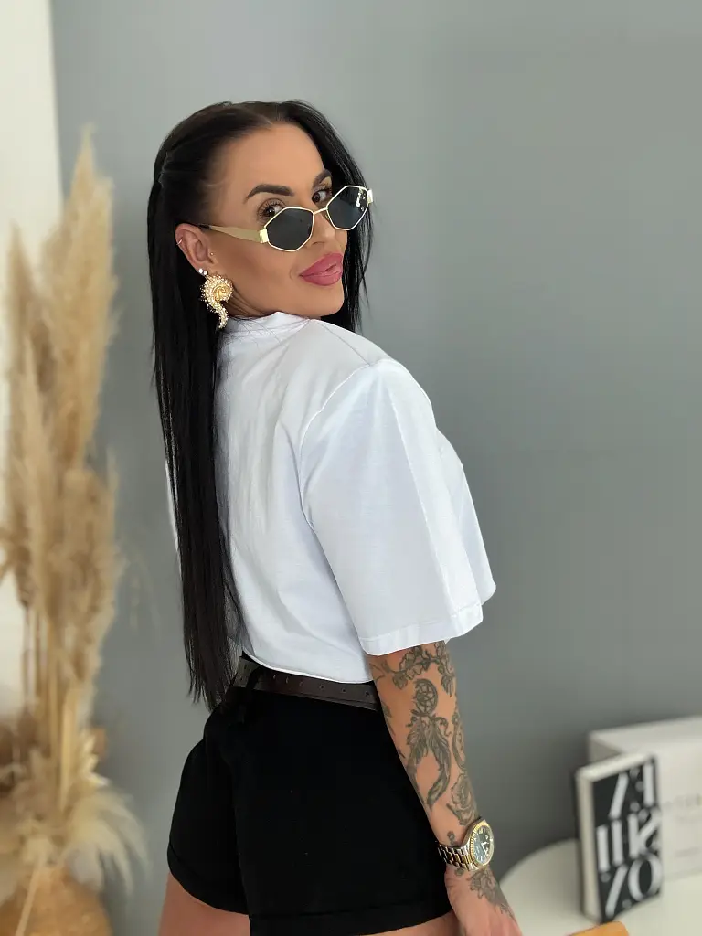 Chino black šortky s opaskom - next