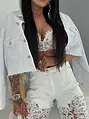 Džínsy s čipkou a kamienkami LACE