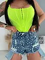 Neon green crop-top CALLA