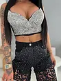 Bralet top zdobený kamienkami LIZZY
