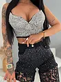 Bralet top zdobený kamienkami LIZZY