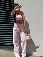 Wide leg džínsy s kamienkovou výzdobou SHINE