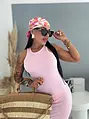 Dlhé šaty z rebrovaného materiálu FITTED