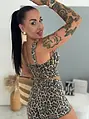 Crop top s leopardím vzorom s funkčným zapínaním na traky SOFT