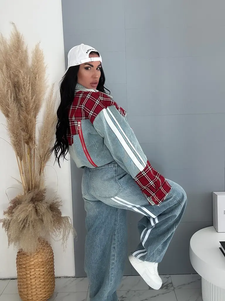 Džínsová bunda s nápisom KING - next