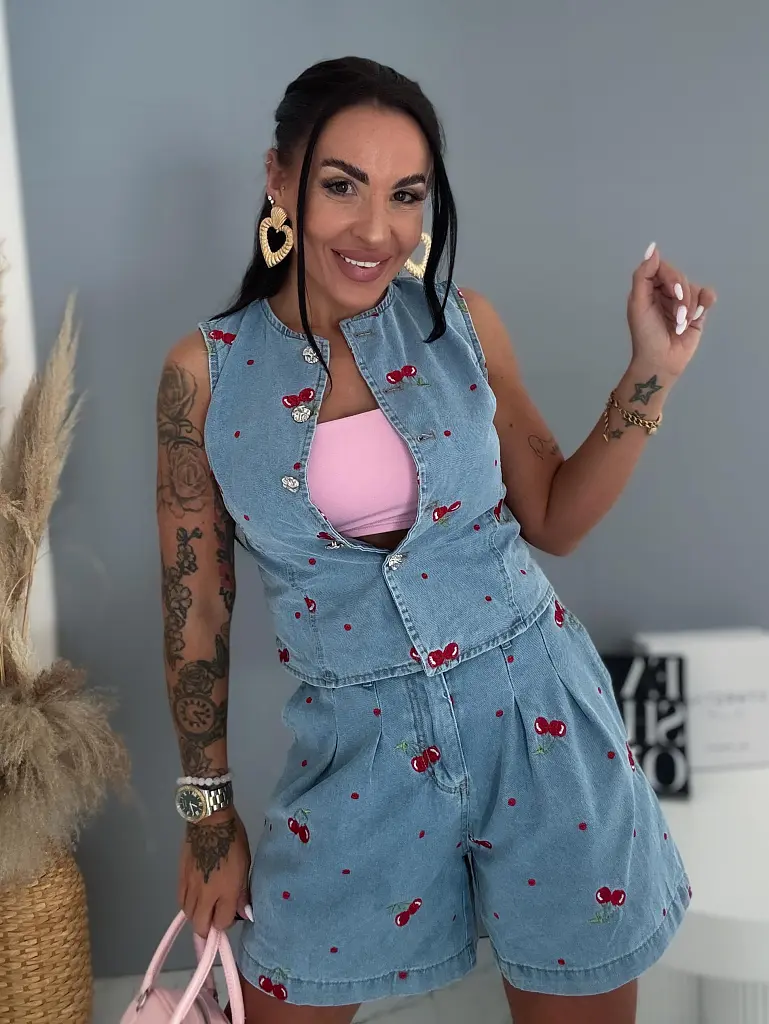 Dvojdielny denim set CHERRY KISS