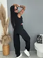 Dvojdielny denim komplet s ozdobnými prackami BROOKLYN