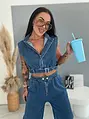 Dvojdielny denim komplet s opaskom MANHATTAN