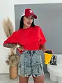 Denim sukňa na zips ROXIE
