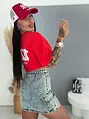 Denim sukňa na zips ROXIE
