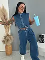 Dvojdielny denim komplet s opaskom MANHATTAN