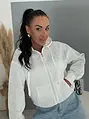 Mikina s kapucňou na zips s kamienkami GLAM