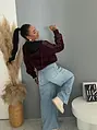 Mikina s kapucňou na zips s kamienkami GLAM