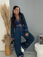 Dvojdielny denim komplet s kamienkami JEWEL