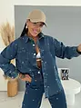 Denimový košeľový kabát HEART DENIM