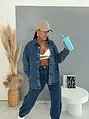 Denimový košeľový kabát HEART DENIM