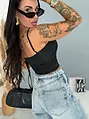 Vystužený crop top s ramienkami CLEO