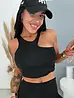 Vystužený športový crop top CARA
