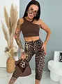 Dámske capri legíny s leopardím vzorom ZAYA