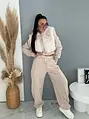 Prémium baggy súprava s kožušinou BEIGE LUXURY