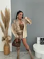 Dvojdielny denim komplet s kamienkami BAMBI