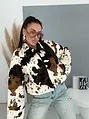 Krátka kožušinková bunda COW