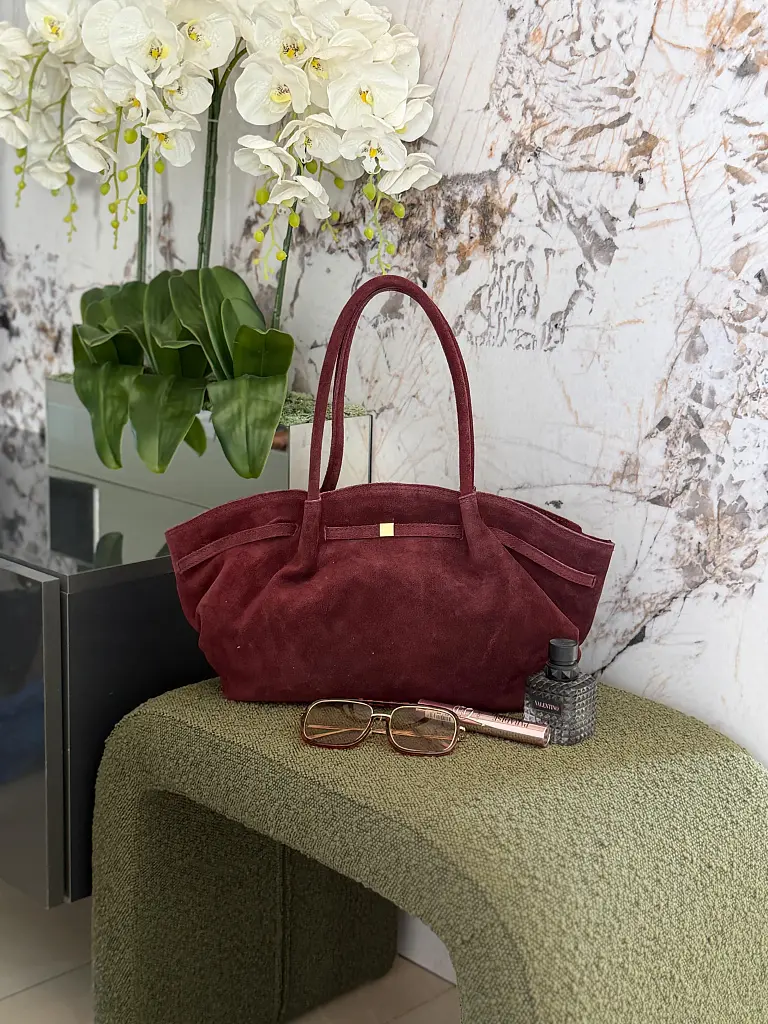 Kabelka z pravej semišovej kože ELEGANCE - next