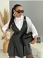 Koženkové šaty s nastaviteľnými ramienkami LUXA