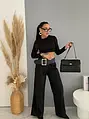 Wide leg nohavice s big opaskom ALORA