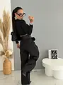Wide leg nohavice s big opaskom ALORA