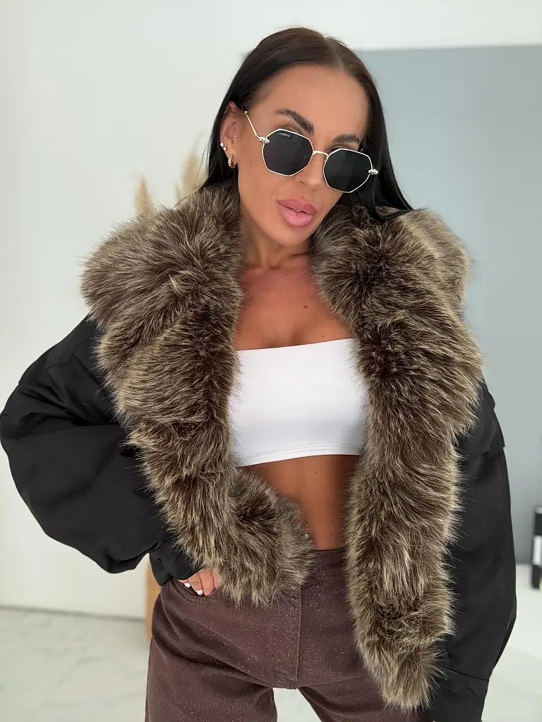 Dámska bunda s umelou kožušinou ANGEL - next