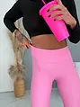 Koženkové legíny s vysokým pásom PINK DIVA