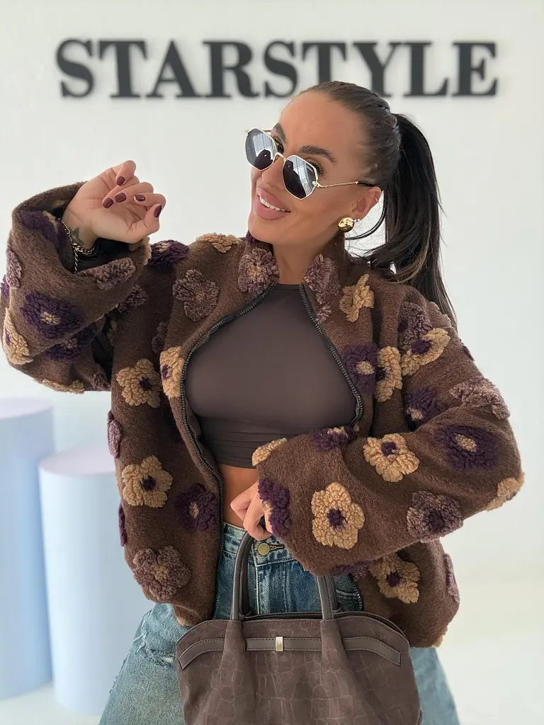 Kvetinová bomber bunda FLORA