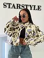 Crop denim jacket army NEPO