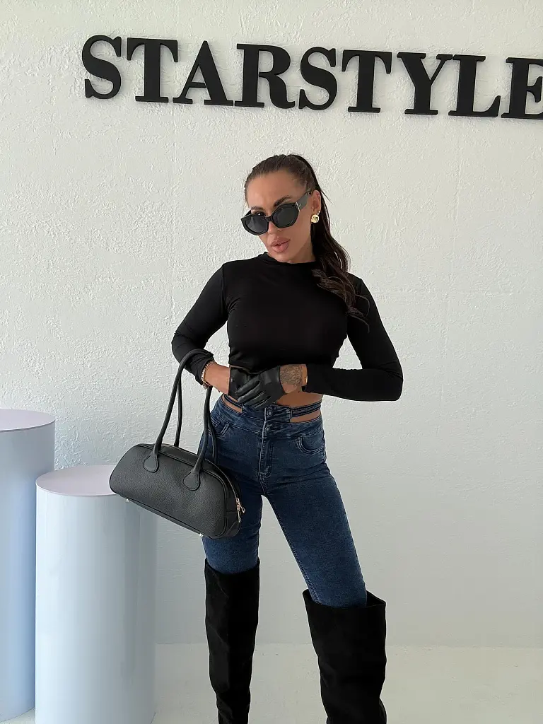 Fashion rifle s vysokým pásom+