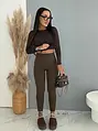 Coffee legíny na zips MIRA