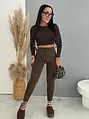 Coffee legíny na zips MIRA