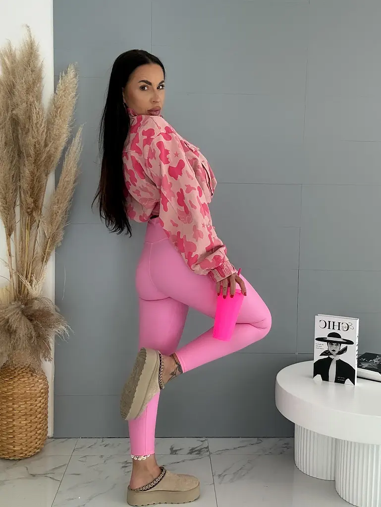 Koženkové legíny s vysokým pásom PINK DIVA - next