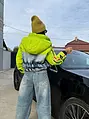 Bunda s kapucňou a denimovým detailom BLUSH