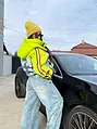 Bunda s kapucňou a denimovým detailom BLUSH