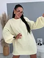 Oversize mäkký vlnený pulóver s balónovými rukávmi AMIRA