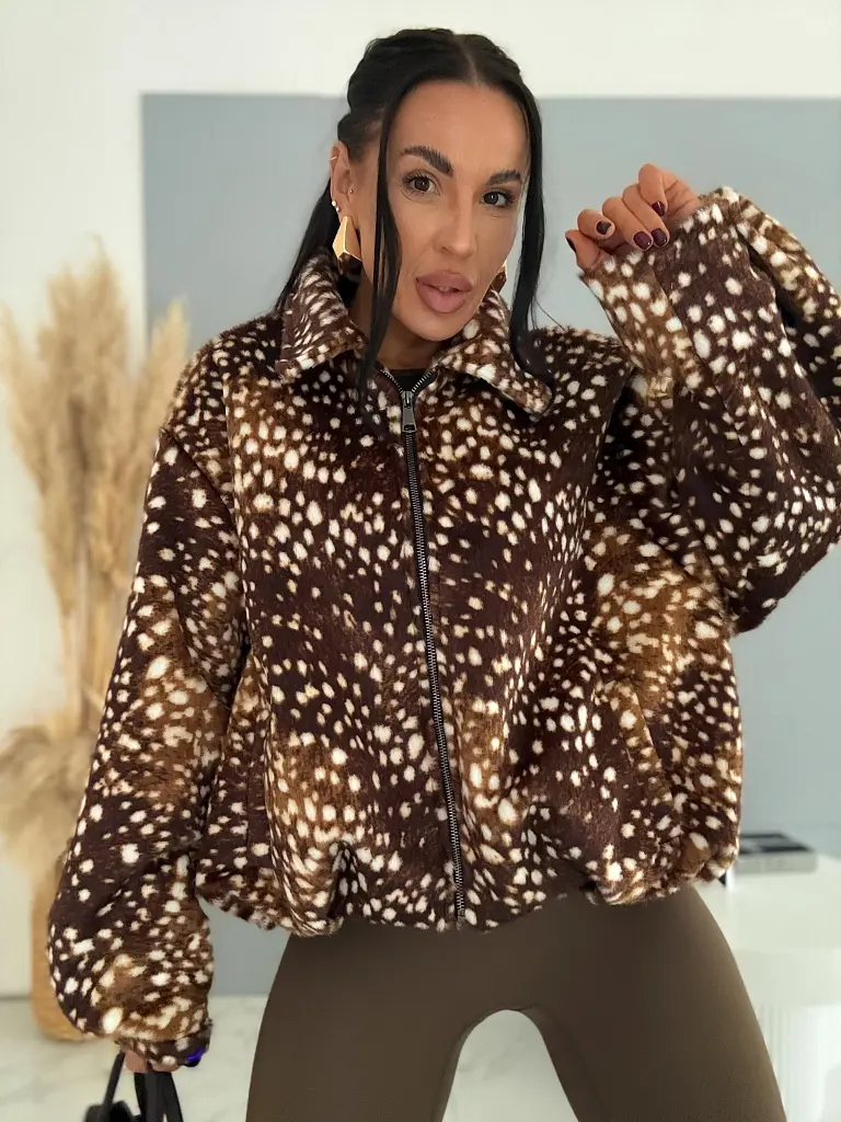 Kožušinková bomber bunda BAMBI - next
