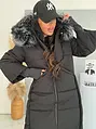 Dlhý zimný kabát s odnímateľnou kapucňou WINTER