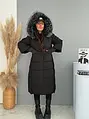 Dlhý zimný kabát s odnímateľnou kapucňou WINTER