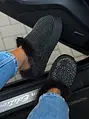 Teplé semišové topánky zdobené kamienkami GLAM
