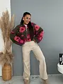 3D teddy kvetinová bomber bunda FLORA