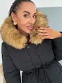 Prešívaná bunda s kožušinou a kapucňou BLISS