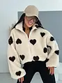 3D lanový kvetinový bomber kabát TEDDY LOVE
