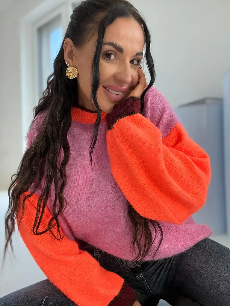 Oversize pletený vlnený pulóver LINDA - next